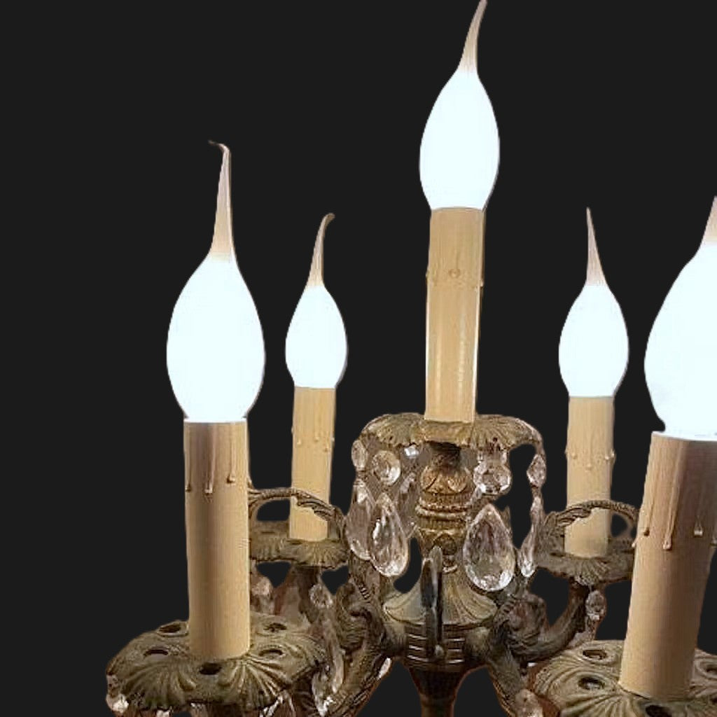 15 watt silicone bulb on a decorative chandelier