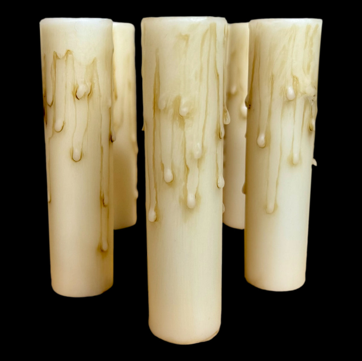 Antique Ivory Beeswax Candle Cover - Candelabra