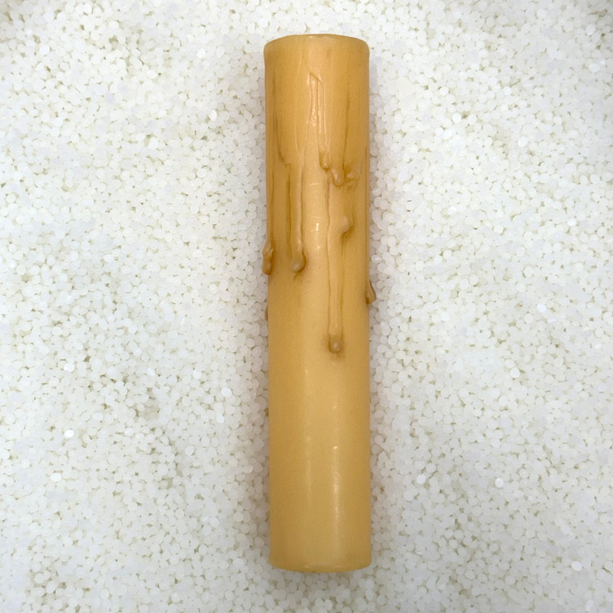 Beeswax Candle Cover with Drips - Candelabra Size