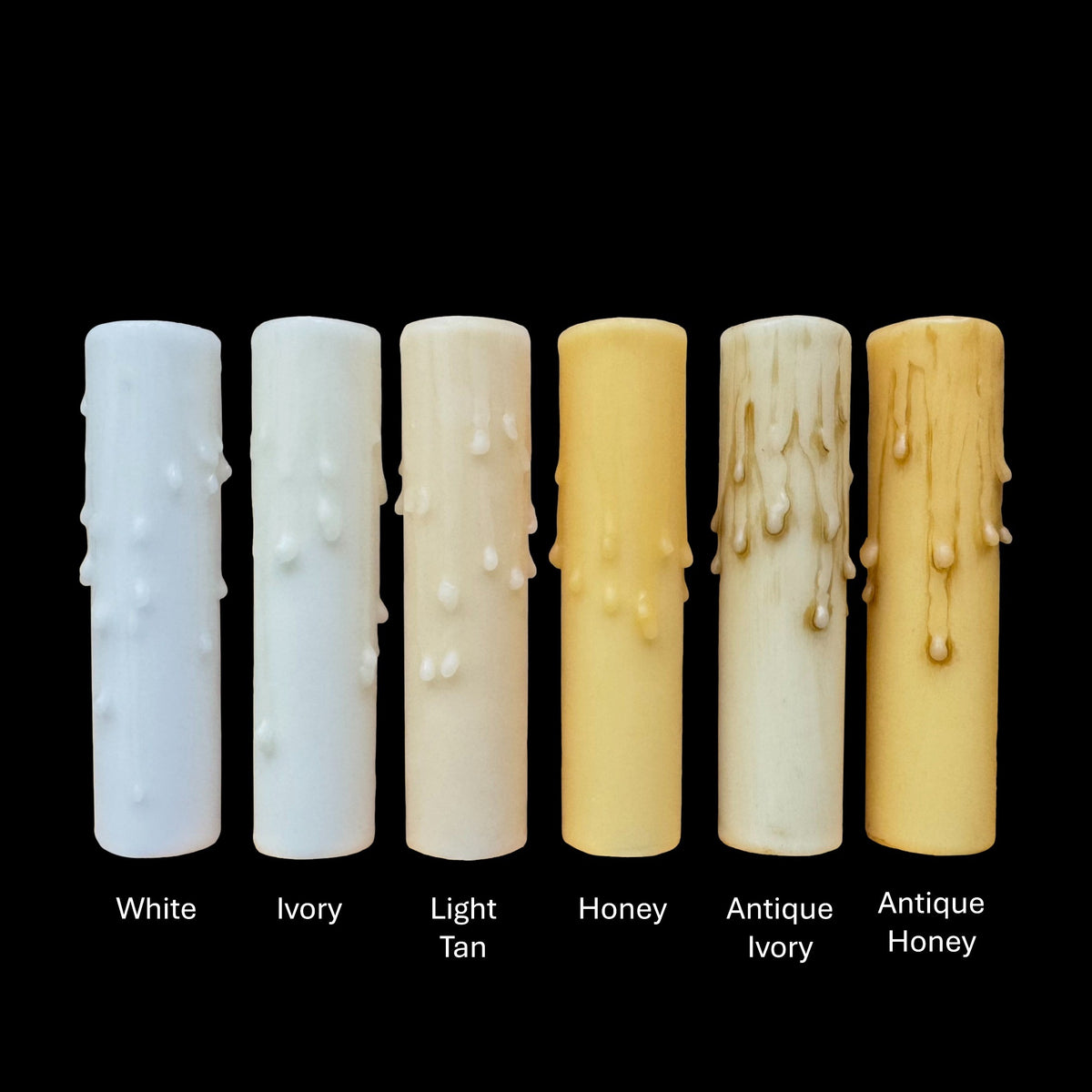 Beeswax Candle Cover with Drips - Candelabra Size