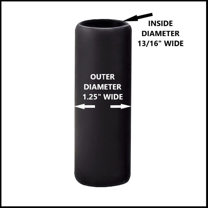 Smooth Black Resin Candle Cover - Candelabra