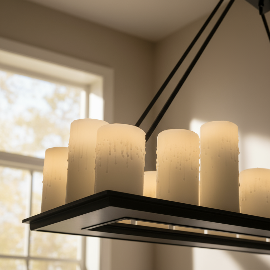 4" Wide Chandelier Candle with Drips