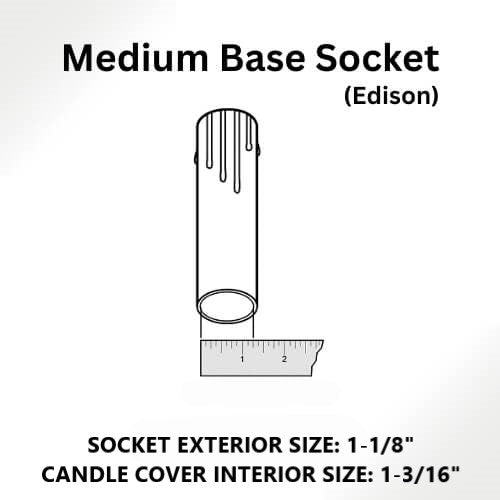 Antique Gold Cardboard Candle Cover, Candelabra or Medium Base