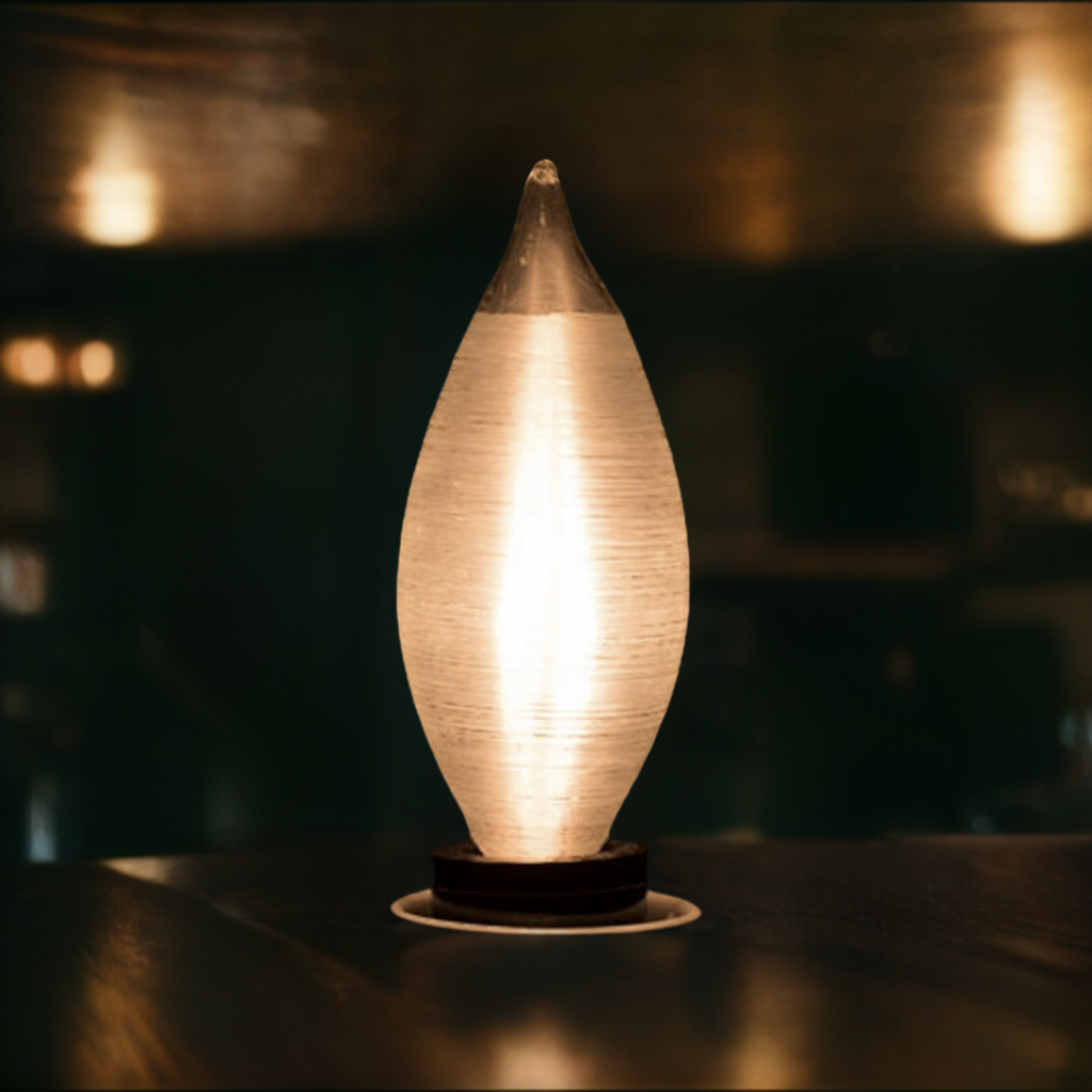 25 Watt Thread Spun Bulb - Candelabra - Satin finish