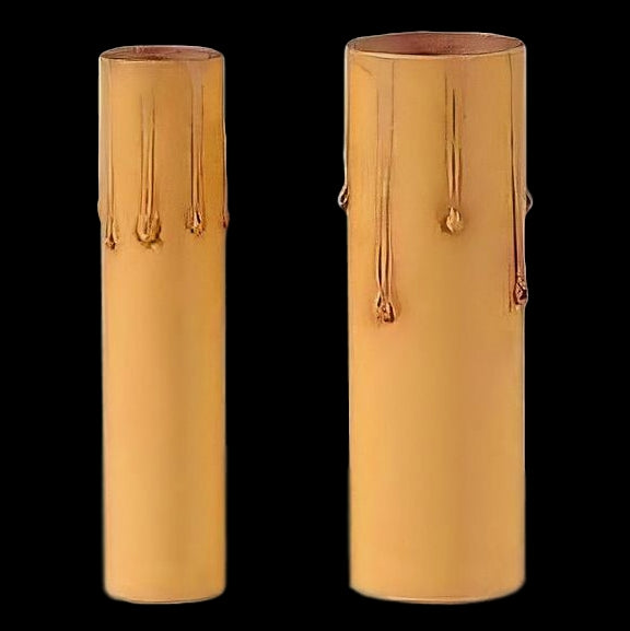 Cardboard candle covers in gold color