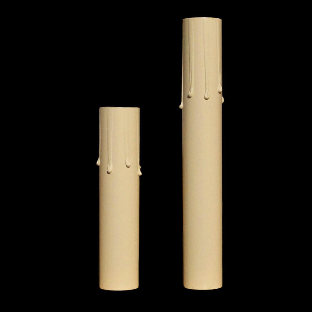Ivory color cardboard candle sleeve with drips